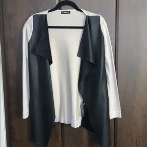 ZARA Knit and Leather Sweater
